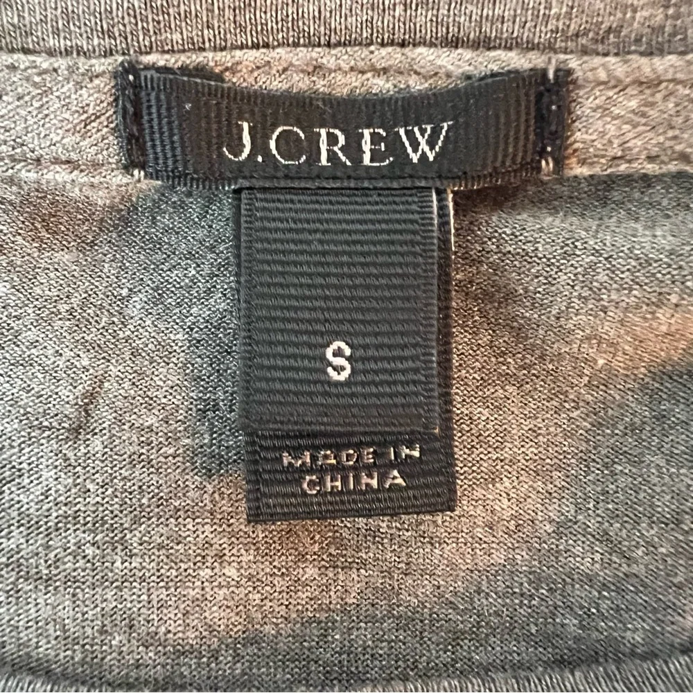 J CREW Gray Long Sleeve Stretch Suiting Crew Tee E4357 Women's Size S